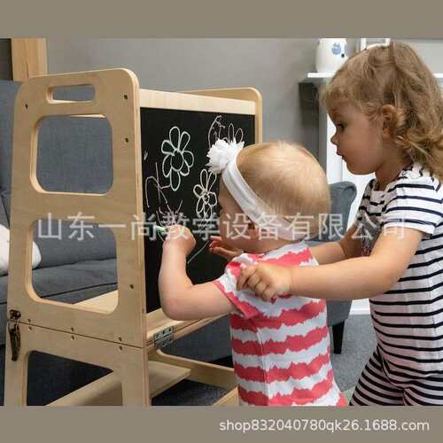 蒙氏学习塔可折叠learning tower宝宝洗手梯幼儿洗漱台阶踩脚踏增