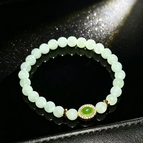 【芳芳力荐】天然A货翡翠缅甸珠子手串手链FKL00510