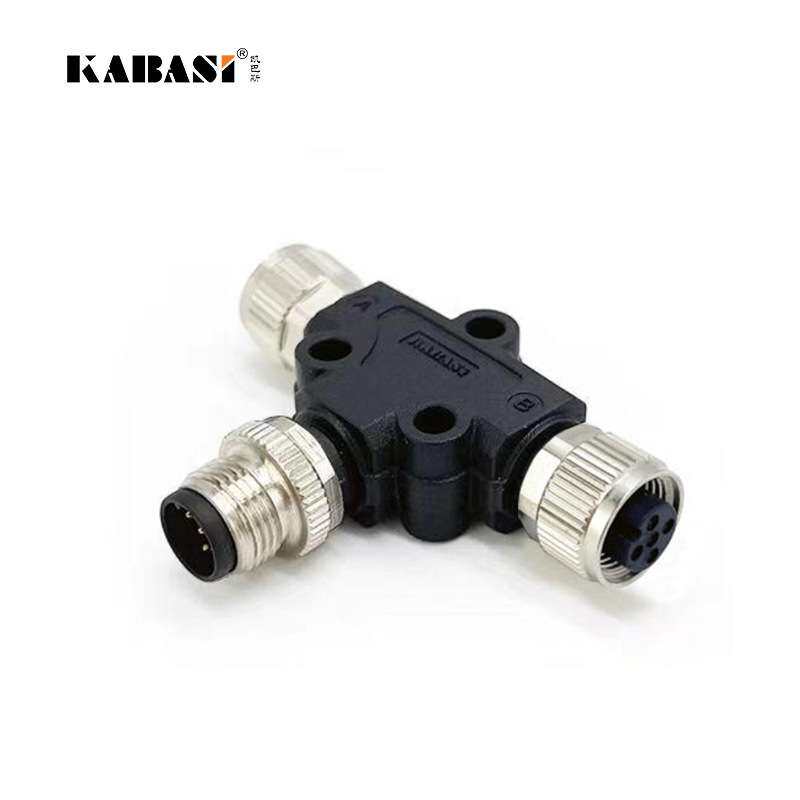 KABASIM12T型分线器一公转两母3芯4芯连接器电源接头工业级分线器