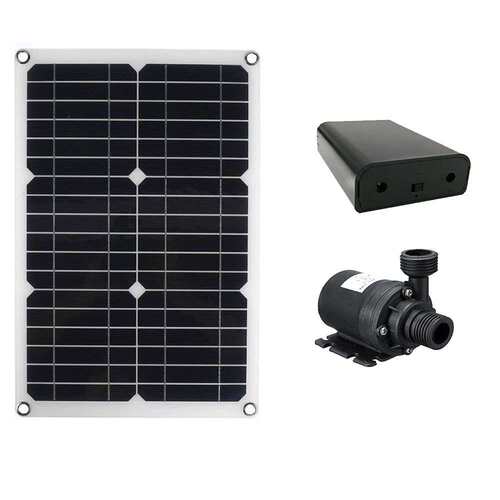 20W18V12V太阳能电池盒水泵套装环保800/h抽水套装跨境Water Pump