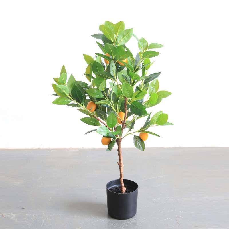 厂家直销仿真盆栽绿植柠檬盆景假植物家居室内装饰仿真花柠檬树