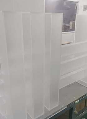 白色磨砂亚克力方形桌腿大型透明有机玻璃支撑柱十字形桌子腿