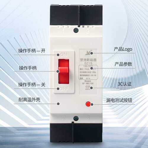 DZ15塑壳断路器2p3p32a63a100a空气开关家用总闸空开三相380V