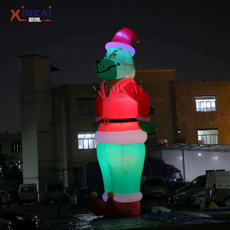 绿毛怪格林奇圣诞怪杰仿真模型 圣诞气模圣诞led灯光气氛展览