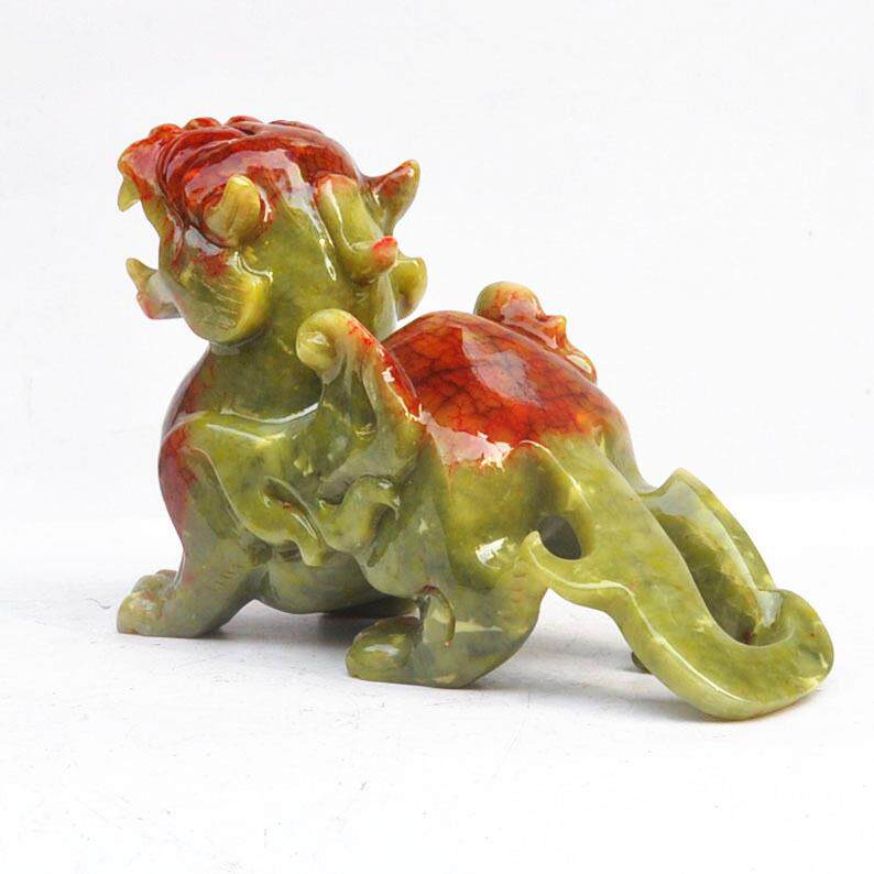 钰程本命年玉器 20厘米 貔貅岫玉天然吉祥摆件客厅玄关公室桌面