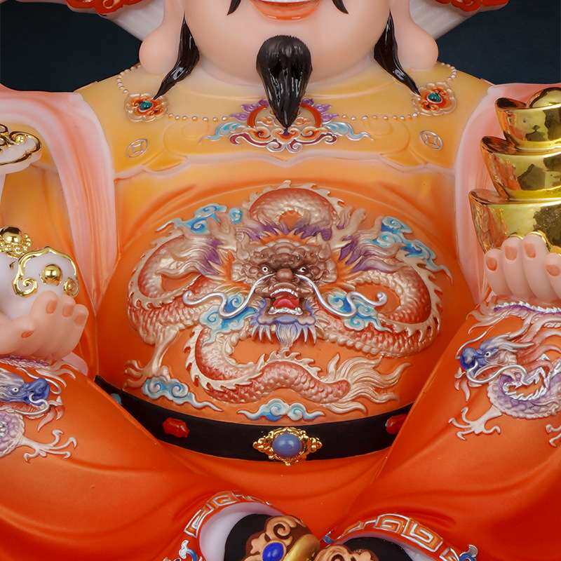 财神爷摆件家用供奉文财神仿汉白玉财神像公司店铺开业送礼