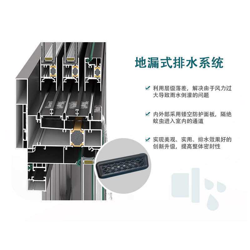 正金出口款极窄系列断桥铝合金推拉窗卧室封窗隐扇窗纱一体推拉窗