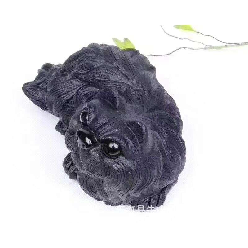 矿宝  水晶 珠宝 厂供 天然猫黑曜石摆件  家居办公室摆饰