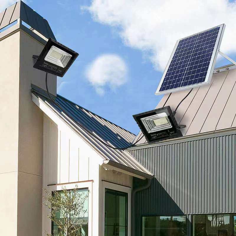 太阳能投光灯家用分体自动充电投光灯家庭庭院LED高亮照明投光灯