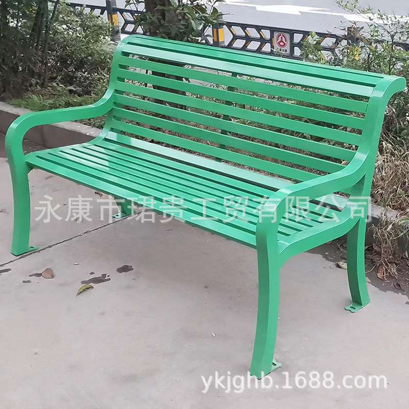 珺盛靠椅跨境热卖室外座椅现代简约休闲椅 镀锌喷塑长条凳 公园椅
