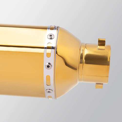B370金色小六角尾段通用排气管 51MM无损安装MT09 RC390 R1 800NK