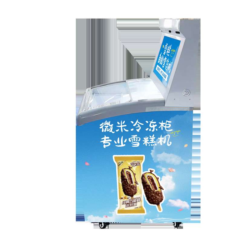 冰淇淋雪糕售卖机自动售货机视觉识别啤酒冰杯售卖机人工Ai智能柜