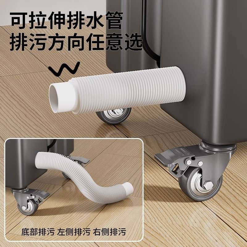 拖把池阳台家用自动排水落地墩布卫生间清洁工具收纳移动洗拖把架