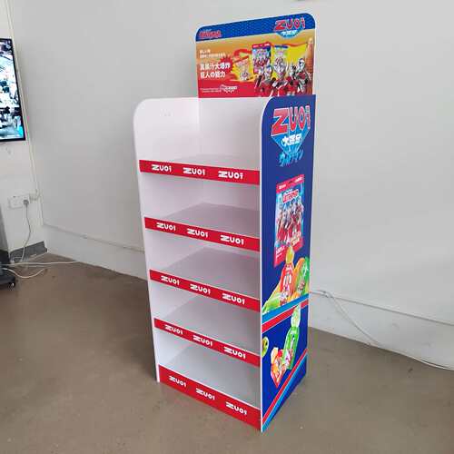 雪弗板纸货架纸展示架挂钩纸货架地堆堆头货架PDQ展示盒