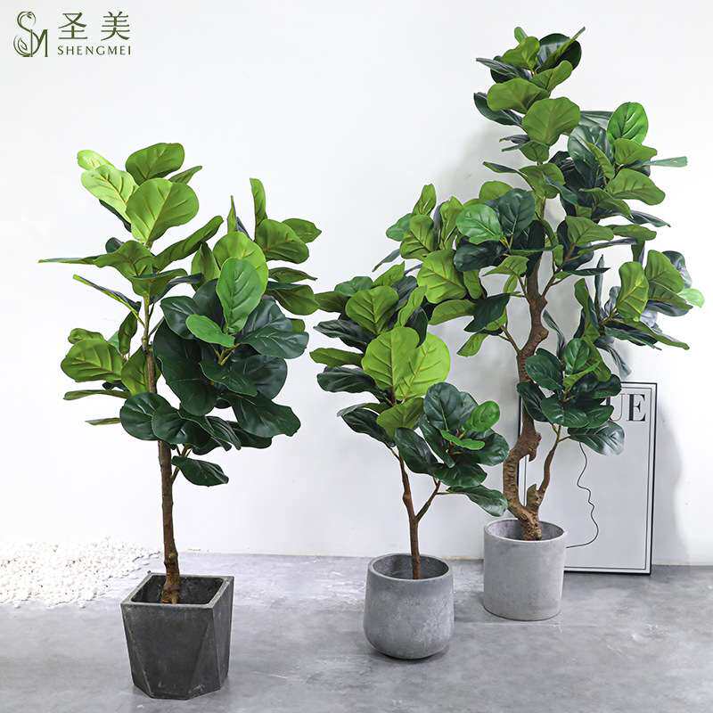 仿真琴叶榕树北欧绿植家居室内装饰摆件琴叶榕仿真假树绿植盆景
