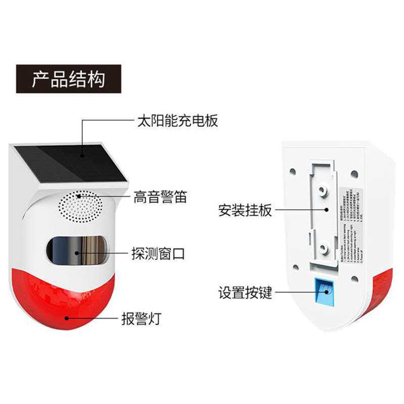 极瞬-挖机盲区报警器大货车叉车倒车雷达太阳能语音播报器红外监