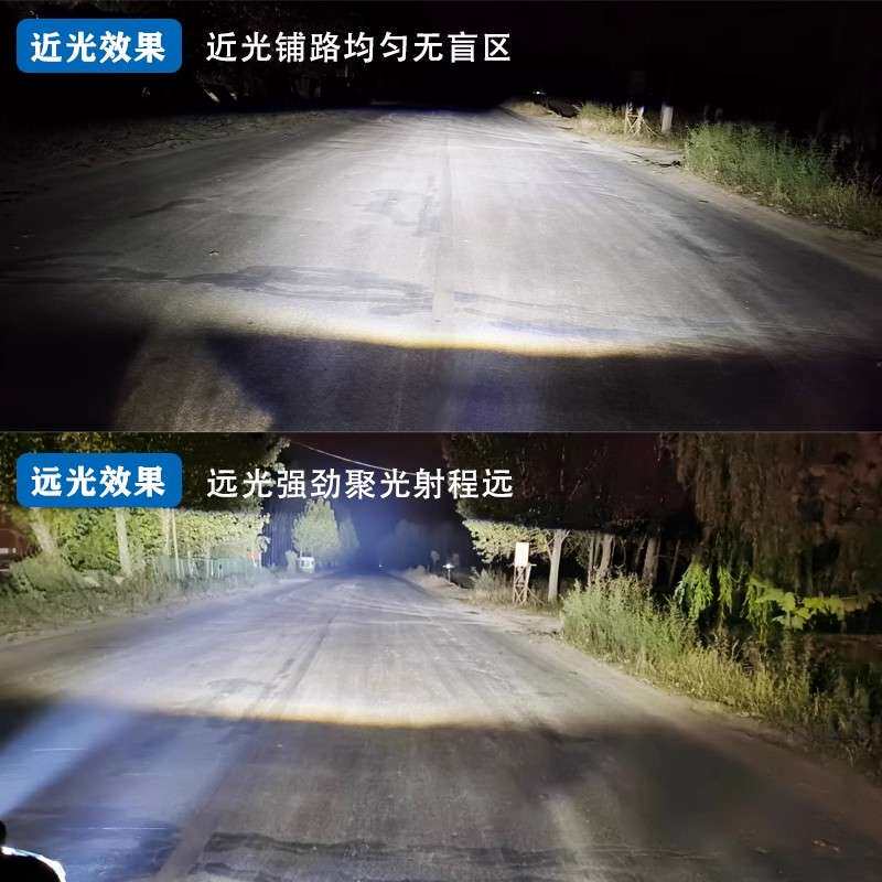 适用东风天龙前大灯总成超亮led双透镜改装大力神流水转向日行灯