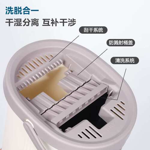 澳涤免手洗拖把家用2023新款拖布懒人一拖净刮刮乐拖地神器平板拖