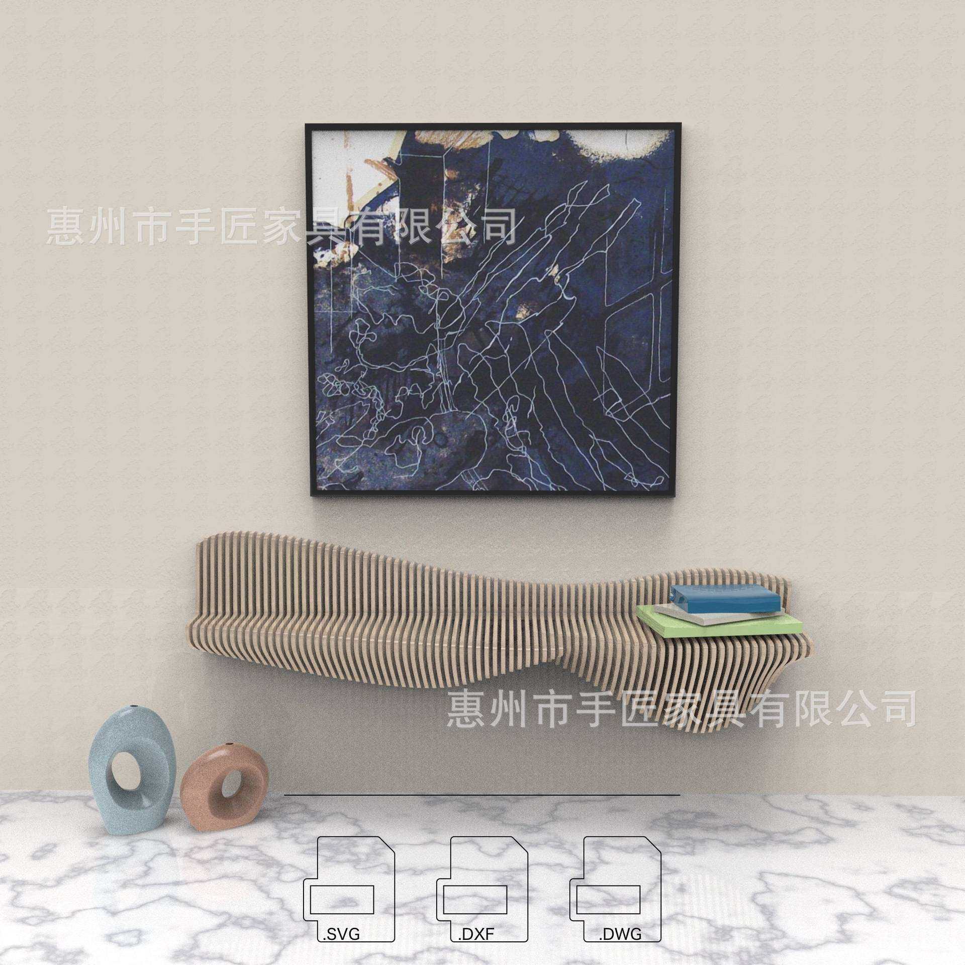 实木切片装饰收纳台酒店别墅客厅售楼处民宿卧室创意个性置物架