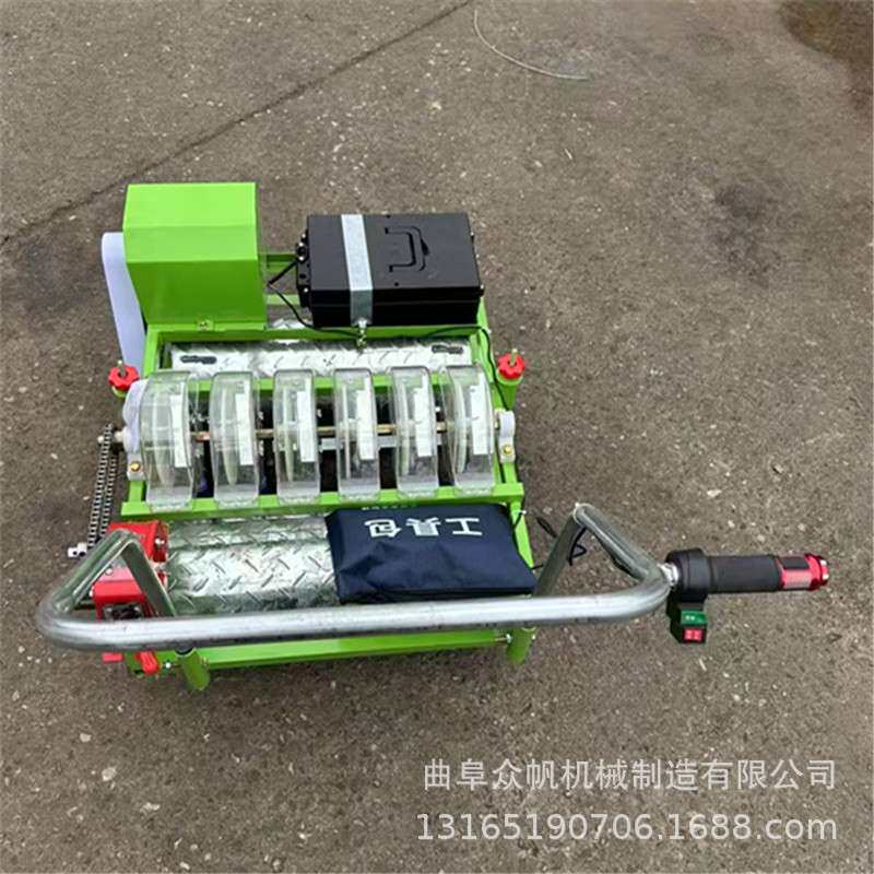 芥兰小青菜勺式播种机汽油蔬菜精播机自走式板蓝根香菜手推种植机