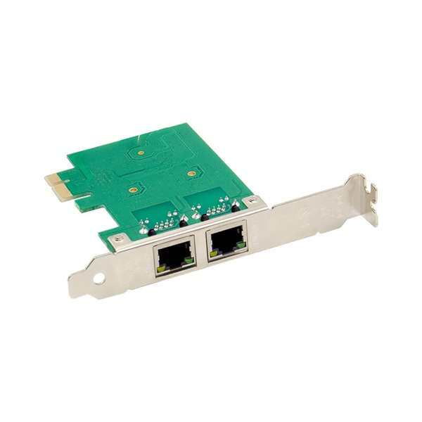 1个 银绿色 ABS+金属 PCI-E 千兆以太网电口网卡 PCIe 1000M双口