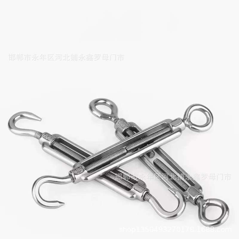 304不锈钢花篮螺丝钢丝绳拉紧器索具OC圈勾型开体M14M16M18M20M24图片