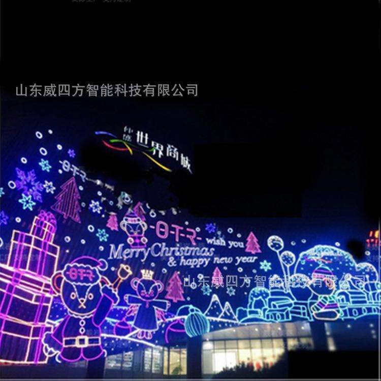 2021新春售楼处楼盘亮化商场玻璃霓虹灯led大型灯饰画幕墙楼美陈