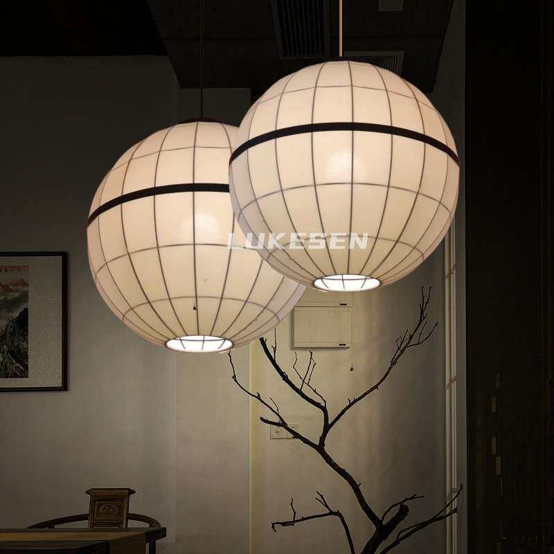 自助餐厅火锅店吊灯咖啡馆吧台烤肉酒馆吊灯高档圆形灯笼2023新款