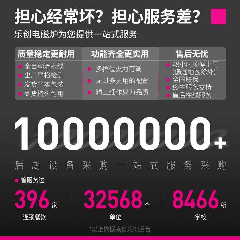 乐创商用电磁炉酒店电炒锅奶茶店电池炉工业用大功率5000w电磁灶