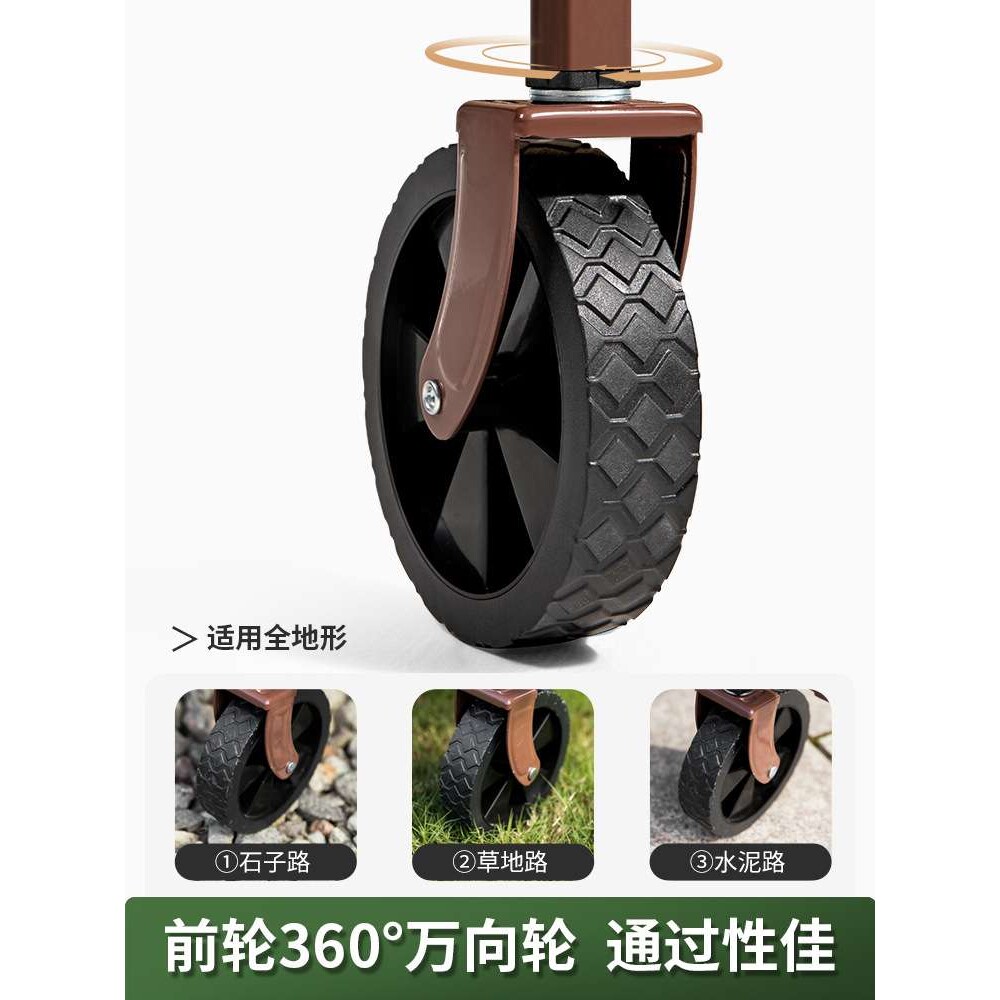露营车户外露营推车可折叠摆摊拉车便携露营手推车小推车野餐车