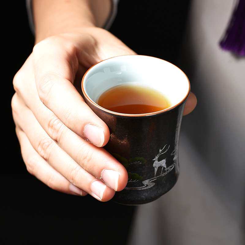 中式仿古风提梁壶茶具套装陶瓷泡茶壶喝茶水分离茶壶带过滤沏茶壶