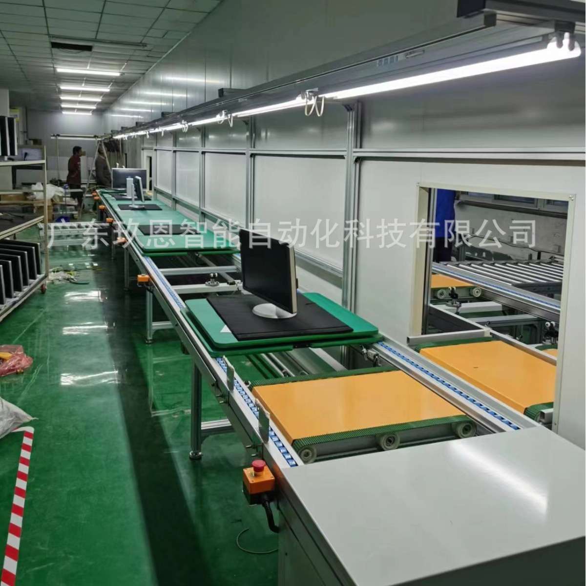 电子触摸屏循环输送线工业显示器18寸组装线显示器自动老化线