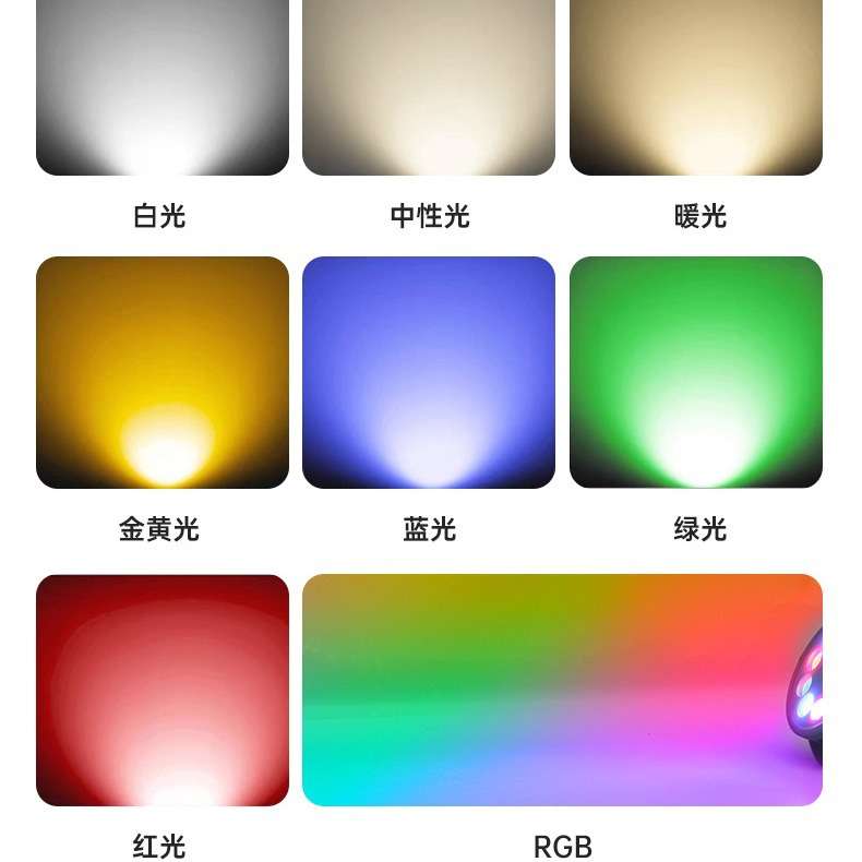 72w led户外投光灯防水园林照树灯庭院地插草坪灯七彩景观灯射灯