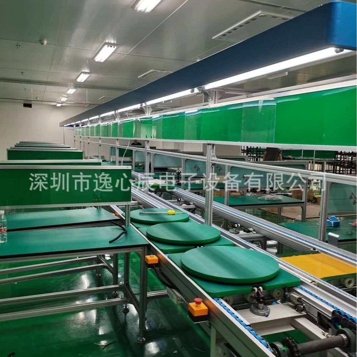 龙岗总装线方案设计 电动缝纫机备预装平面循环老化生产流水线