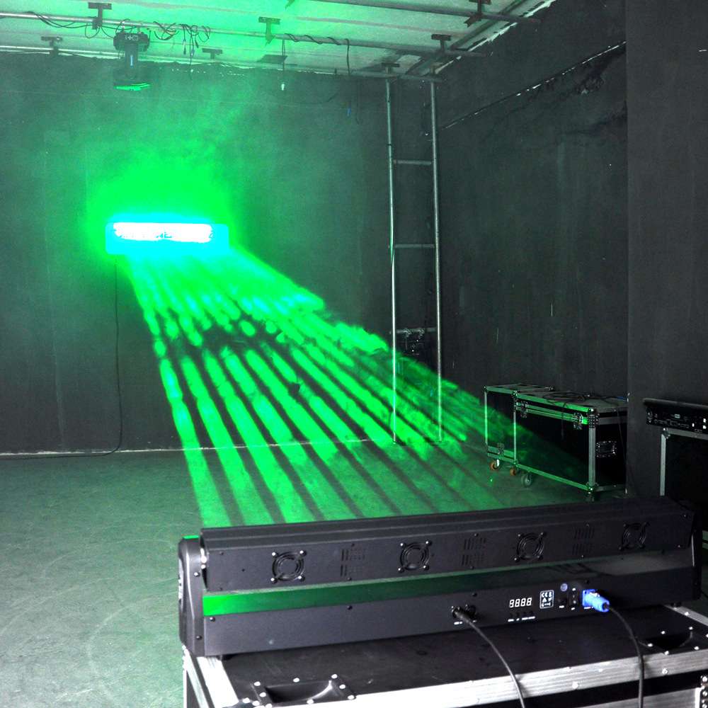 12颗30瓦LED光束摇头灯大透镜红绿蓝白DMX512点控跑马自走声控