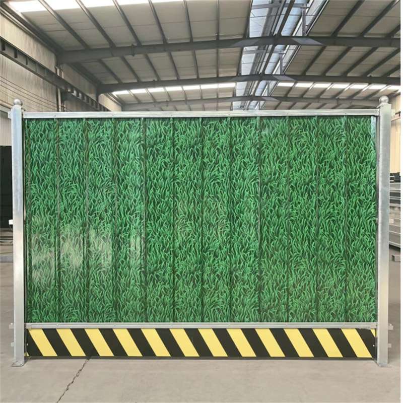 彩钢围挡小草围挡工程施工市政安全围挡铁皮挡板夹芯工地草 皮围