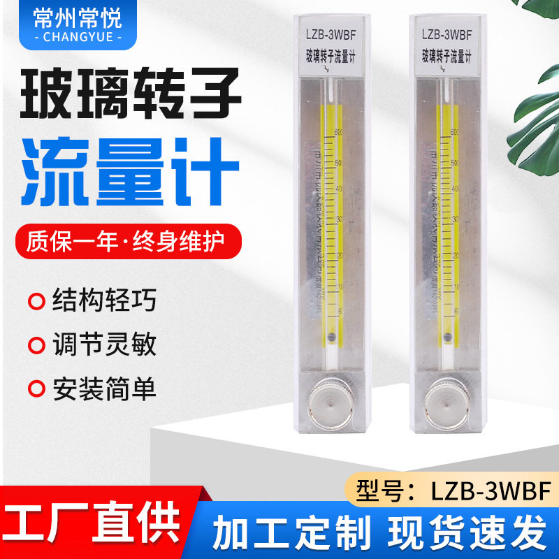 工厂直售LZB-3WBF玻璃转子流量计差压式液体气体测量计防腐流量计
