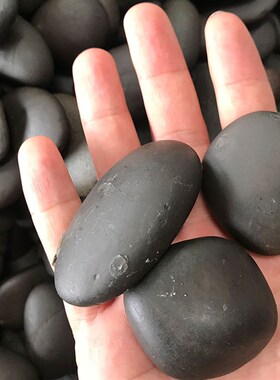 南京精品雨花石鹅卵石p黑色 抛光黑色石头鹅卵石园林景观工程