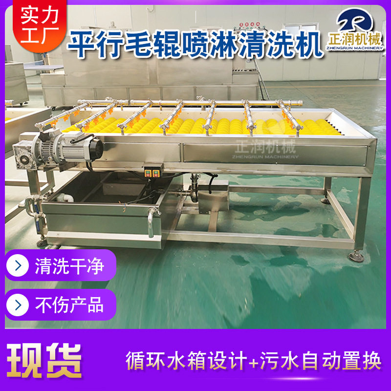 商用毛辊海鲜贝壳去杂清洗机