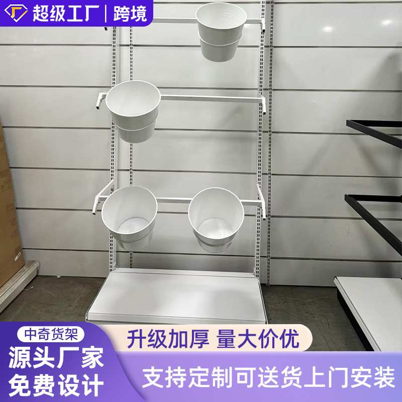 铝合金花架花店花架鲜花展示架多层阶梯铁艺移动花桶架塑料花筒架