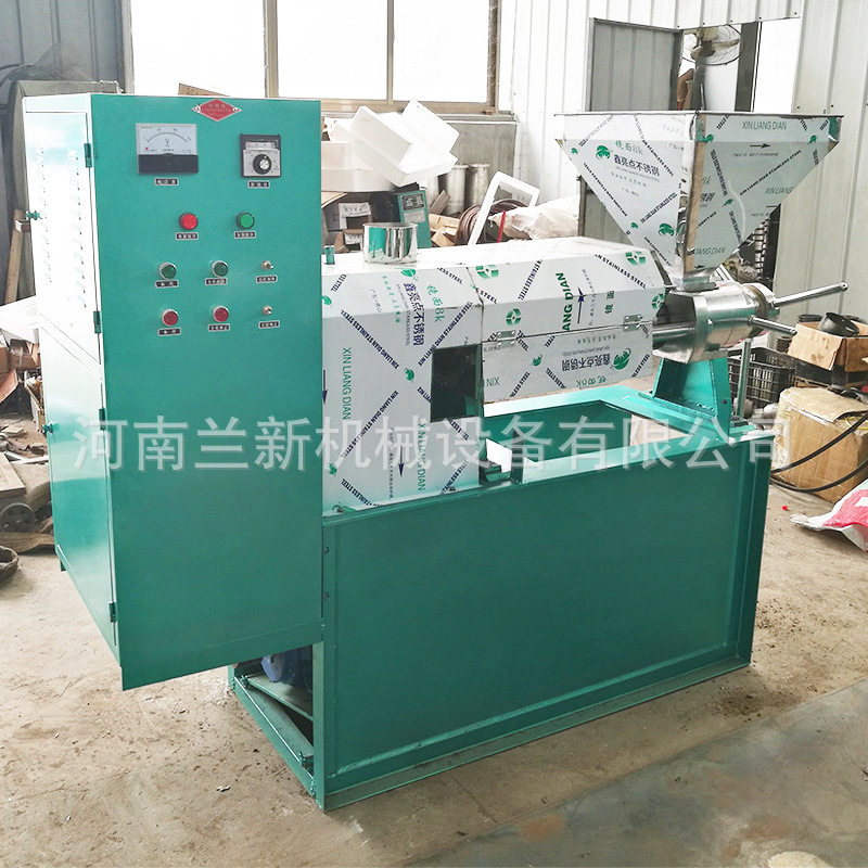 新型全自动茶籽压榨机 100菜籽螺旋榨油机 冷热两用花生油榨油机