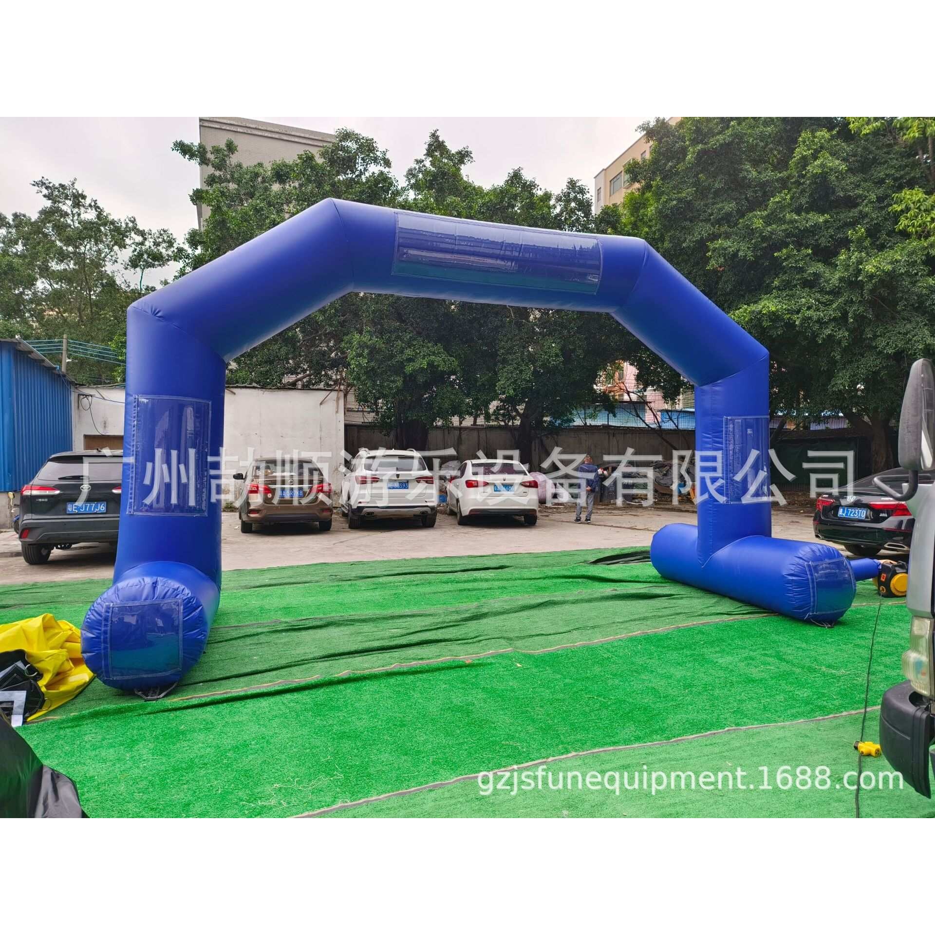 充气闭气广告蓝色拱门气模活动庆典展览模型充气式