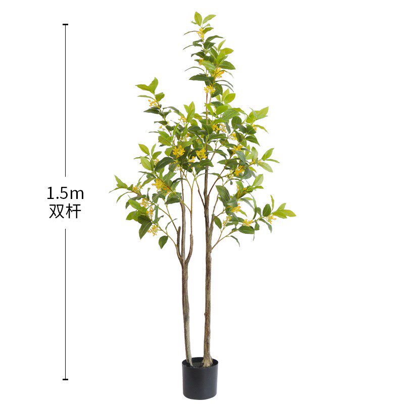 工厂仿生植物室内m盆栽居家办公室假树装饰 仿真绿植树桂花树