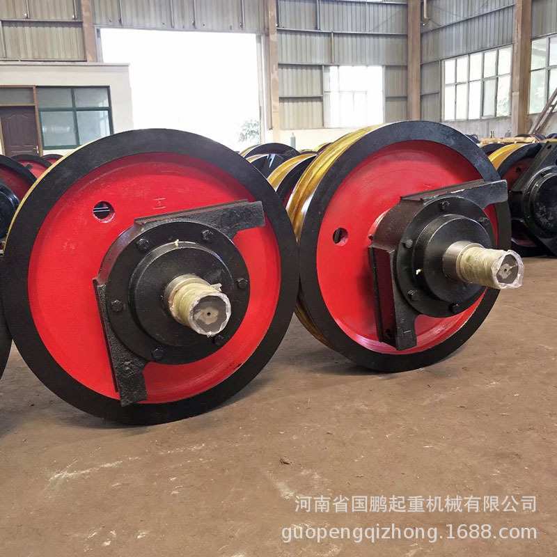 10t龙门起重机车轮组港机堆料机行走轮直径600×150mm台车轨道轮