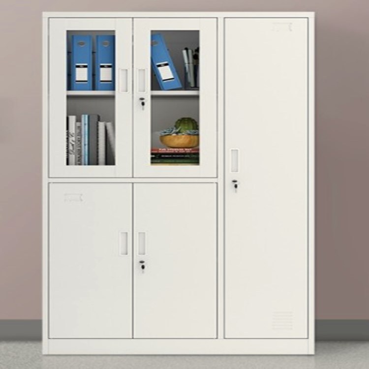 五门玻璃更衣铁皮柜文件柜器械柜钢制办公财务柜带锁厂家安全防盗
