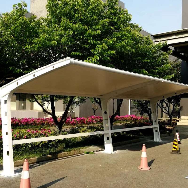 厂家供应户外固定遮阳雨棚 膜结构停车棚 小区工厂电动自行车雨篷