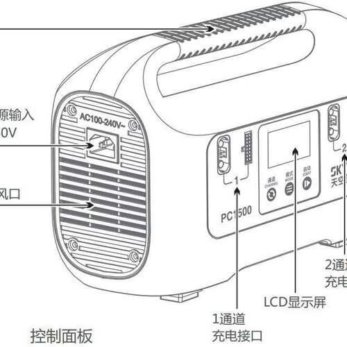 SKYRC PC1500 智能充电器 12-14S 25A双通道航模快充 AS150U 插头