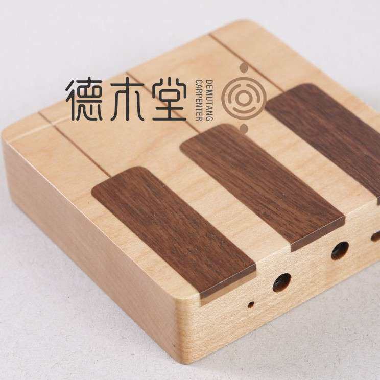 木质音乐盒 钢琴键外型音八音乐展示盒 实木喷漆音乐木盒