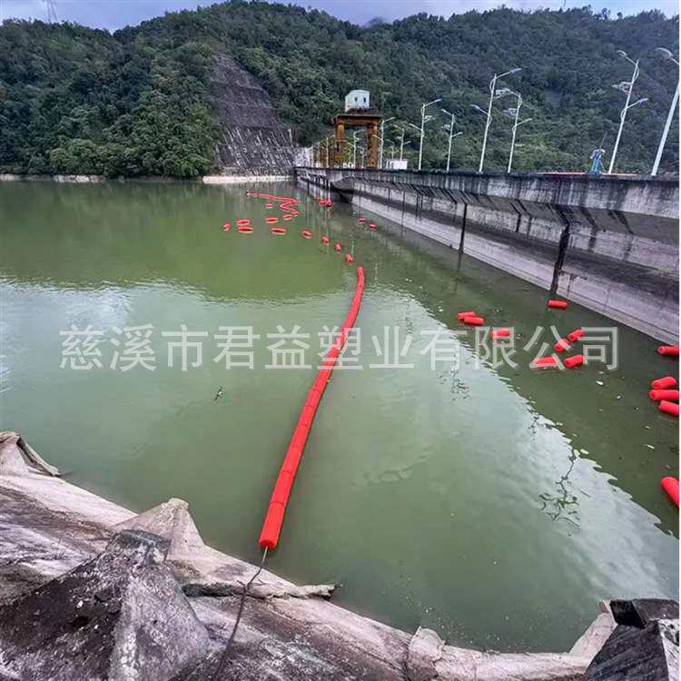 水上托举设备浮力浮筒 水库拦渣挂网组合拦污漂浮排聚乙烯发泡浮