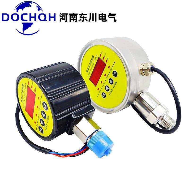 数显压力控制器1.6MPa智能压力开关轴向不锈钢数字电接点压力表
